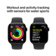 Smartwatch Apple Watch Series 10 GPS + Cellular 42mm Jet Black Aluminium Case with Black Sport Band - M/L (MWX73) - obraz 5