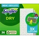 Змінні сухі серветки Swiffer 36 шт. для швабри для збирання пилу, бруду та ворсу - изображение 1