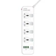 Удлинитель сетевой Ldnio SC4408 2 метра вилка EU 4USB 4 Sockets 2500W - изображение 1