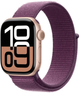 Smartwatch Apple Watch Series 10 GPS + Cellular 42mm Rose Gold Aluminium Case with Plum Sport Loop (MWXC3) - obraz 1