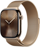 Smartwatch Apple Watch Series 10 GPS + Cellular 46mm Gold Titanium Case with Gold Milanese Loop - M/L (MX003) - obraz 1