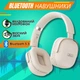 Беспроводные наушники Bluetooth женские полноразмерные накладные для телефона с микрофоном бежевые на голову блютуз XO Scarlet Metal - изображение 2