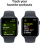 Smartwatch Apple Watch SE (2024) GPS + Cellular 40mm Midnight Aluminium Case with Midnight Sport Band - S/M (MXGC3) - obraz 6