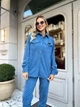 Fashions • Жіночий вельветовий костюм Лойд Fashions 50-52 джинс (1015-бу) - зображення 7