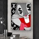 Картина на холсте для интерьера 50х70см - Bugs Bunny dollar eyes - изображение 3