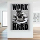 Картина на холсте для интерьера 50х70см - Арнольд Шварцнегер Work Hard - изображение 4