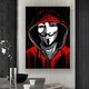 Картина на холсте для интерьера 50х70см - Anonymous in red - изображение 2