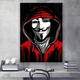 Картина на холсте для интерьера 50х70см - Anonymous in red - изображение 3