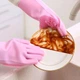 Силиконовые перчатки со щеткой CleansGlove, розовые - изображение 2