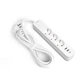 Сетевой удлинитель VIDEX ONCORD с/з 3п 3м (3x1.5мм) 2.4А 2USB+USB-C с кнопкой White VF-PD33G2U1C-W - изображение 1