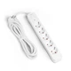 Мережевий подовжувач VIDEX ONCORD с/з 5п 3м (3x1.5мм) з кнопкою White VF-PD53G-W - зображення 1