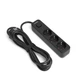 Мережевий подовжувач VIDEX ONCORD с/з 3п 3м (3x1.5мм) з кнопкою Black VF-PD33G-B - зображення 1