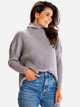 Sweter z golfem damski Awama A615 One Size Szary (5902360583894) - obraz 6