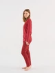 Піжама (лонгслів + штани) бавовняна жіноча U.S. Polo Assn 16833 S Burgundy (8680557381894) - зображення 3