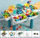 Багатофункціональний дитячий столик U-MAX Kids зі стільчиком, антиковзаючими підкладками та блоковим конструктором на 186 деталей, артикул 10429 - зображення 2
