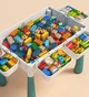 Багатофункціональний дитячий столик U-MAX Kids зі стільчиком, антиковзаючими підкладками та блоковим конструктором на 186 деталей, артикул 10429 - зображення 5