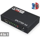 HDMI сплиттер FULL HD 2k 1080 на 4 порта 1 вход ->на 4 экрана разветвитель Splitter разветвитель повторитель (555281274-1) Черный - изображение 1