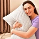 Подушка NORDIC COMFORT+ IDEIA 50х70 см с молнией, антиаллергенная серая - изображение 2