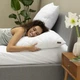 Подушка NORDIC COMFORT IDEIA 70х70 см чехол стеганный антиаллергенное волокно белая - изображение 5