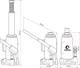 Домкрат гидравлический Intertool 5 т 200-385 мм одноштоковый бутылочный вертикальный автомобильный (000016019) - изображение 3