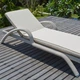 Шезлонг раскладной из искусственного ротанга для сада и террасы Imperial White Wash Skyline Desig - изображение 2