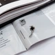 Серебряные серьги с натуральным ониксом, фианитами (60002100) - изображение 5