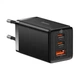 Зарядний пристрій Baseus GaN5 Pro 2xUSB-C + USB 65 W Black (CCGAN65E5) - зображення 1