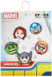 Джибітси Crocs Avengers Emojis 10010006 5 шт Різнокольорові (0196265177912) - зображення 3