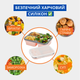 Контейнер для еды складной силиконовый 2 отдела Розовый - изображение 5
