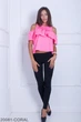 Женская блузка Подіум Gabriella 20081-CORAL S Кораловый - изображение 4