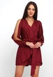 Женский костюм-двойка с шортами и ассиметричной блузой Подіум 25862-BORDO XL Бордовый - изображение 3
