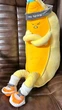 Мягкая игрушка-подушка с пледом Банан 110х160 см Желтый (Д-banan-001-02) - изображение 4