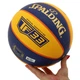 Мяч баскетбольный № 6 композитная кожа SPALDING TF 33 GOLD синий-желтый 76862Z - изображение 6