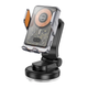 Автотримач для телефона з БЗП HOCO HW8 Transparent Discovery Edition wireless fast charging car holder(center console) Metal Gray (6942007608152) - изображение 1