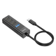 USB-концентратор Hoco HB25 Easy mix 4-in-1 converter(Type-C to USB3.0+USB2.0*3) Black - изображение 2