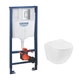Комплект 4 в 1: Інсталяція Grohe Rapid SL 3 в 1 38772001 + Унітаз безободковий Kroner Harz WHI483632 TORNADO із сидінням Slim Duroplast - зображення 1
