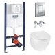 Інсталяція Grohe Rapid Sl 3 В 1 3884966Q + Унітаз Безободковий Kroner Harz Whi493736 Rimless З Сидінням Slim Duroplast Soft-Close Quick Relase Kh493736Whir - зображення 1