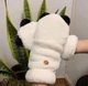 Рукавиці Мітенки 2 в 1 теплі хутряні Панда (Teddy, Тедді, ведмідь, ведмедик) Білий, Унісекс WUKE One size - зображення 5