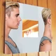 Зеркало с фото "Певец Джастин Бибер. Justin Bieber" подарок для фанатов поп музыки, украшение интерьера в спальню, кафе - изображение 1