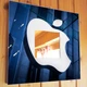 Декоративное зеркало "Логотип Apple. Эпл" стильное украшение интерьера для спальни, дома, офиса, магазина, подарок - изображение 1