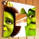 Декоративное зеркало "Шрек. Shrek" герои любимого мультфильма, украшение для детской комнаты, спальни - изображение 1