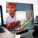 Декоративное зеркало "Теннисист Андре Агасси. Andre Agassi" для любителей тенниса украшение интерьера для спорт клуба - изображение 3