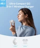 Зарядний пристрій Anker MagSafe Compatible MagGo UFO Charger 3-in-1 Qi2 15W Max - White - зображення 2