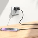 Кабель для швидкого заряджання Borofone BU41 Type-C to IP Lightning PD27W 1.2m поворотний з LED індикатором Black - зображення 8