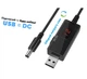 Кабель для роутера USB 2.0 Out 9V/12V на DC 5.5/2.5 от Power Bank LED підвищуючий з перемикачем Black 1 м - зображення 2