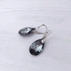 Серьги Hand Made с кристаллами каплями Swarovski черно-серебристого цвета Silver Night - изображение 4
