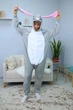 Пижама Кигуруми My Kigu Мужская Заец Кролик Серый размер S 144-155 см (21067411) - изображение 3