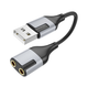 Звуковая карта адаптер BOROFONE BV19 Creator 2-in-1 external sound card for headset USB to 3.5mm Black - изображение 2