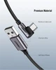 Кабель поворотный на 90 градусов UGREEN US284 Angled USB - Type-C 1 метр (50941) - изображение 3