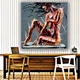 Картина на полотні для інтер'єру 50х50см - Sexy girl paint art - зображення 3